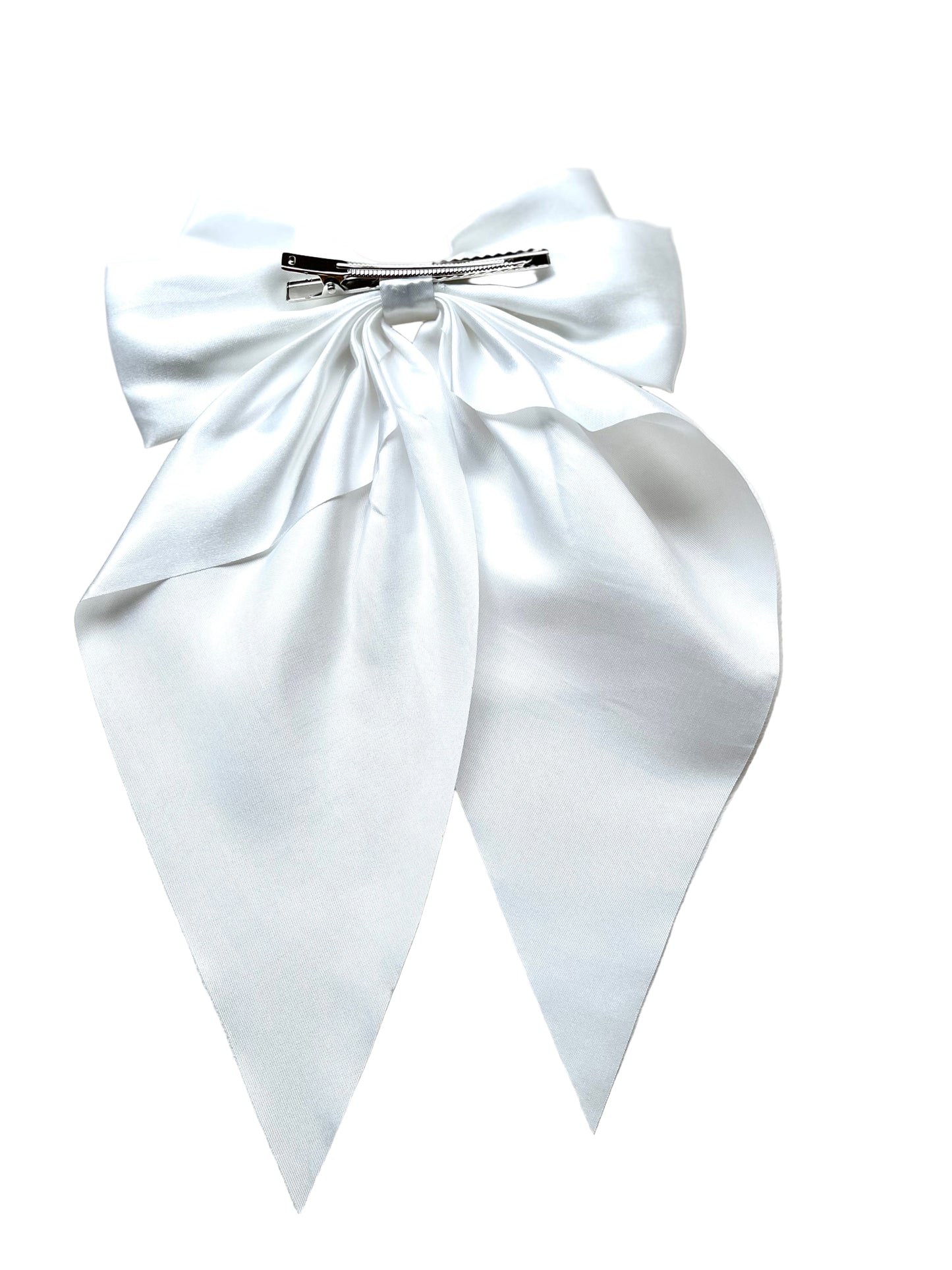 Regular Satin Bow White