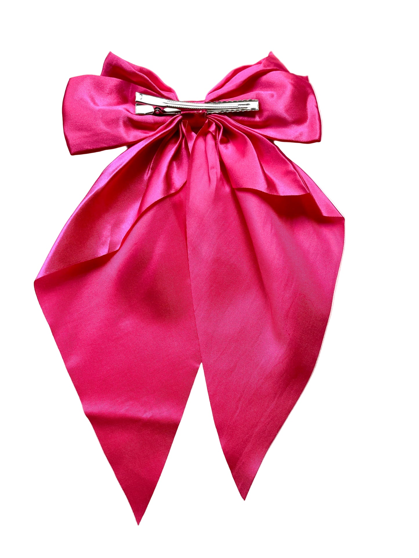 Regular Satin Bow Fuchsia