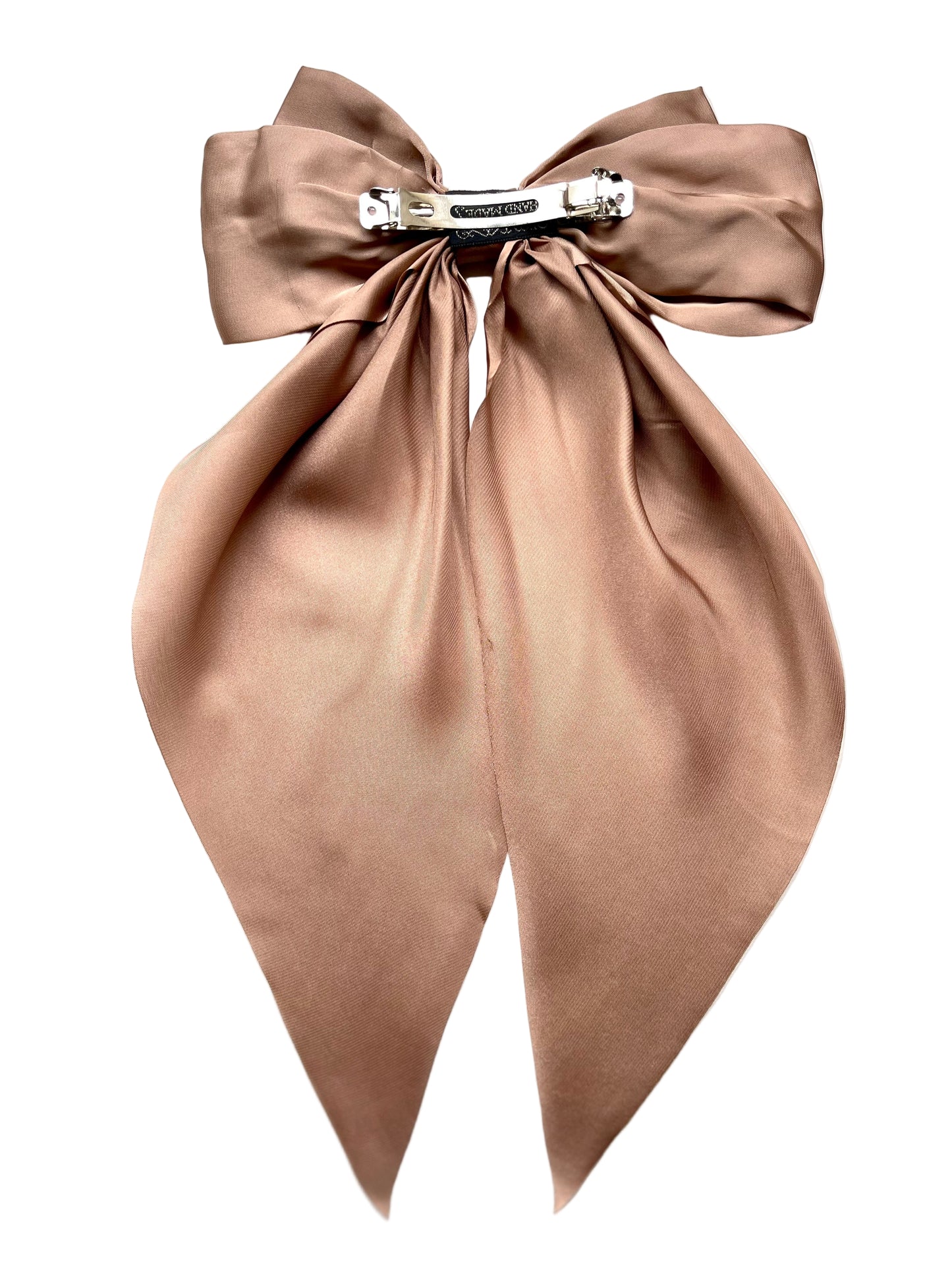Brown Satin Oversized Bow
