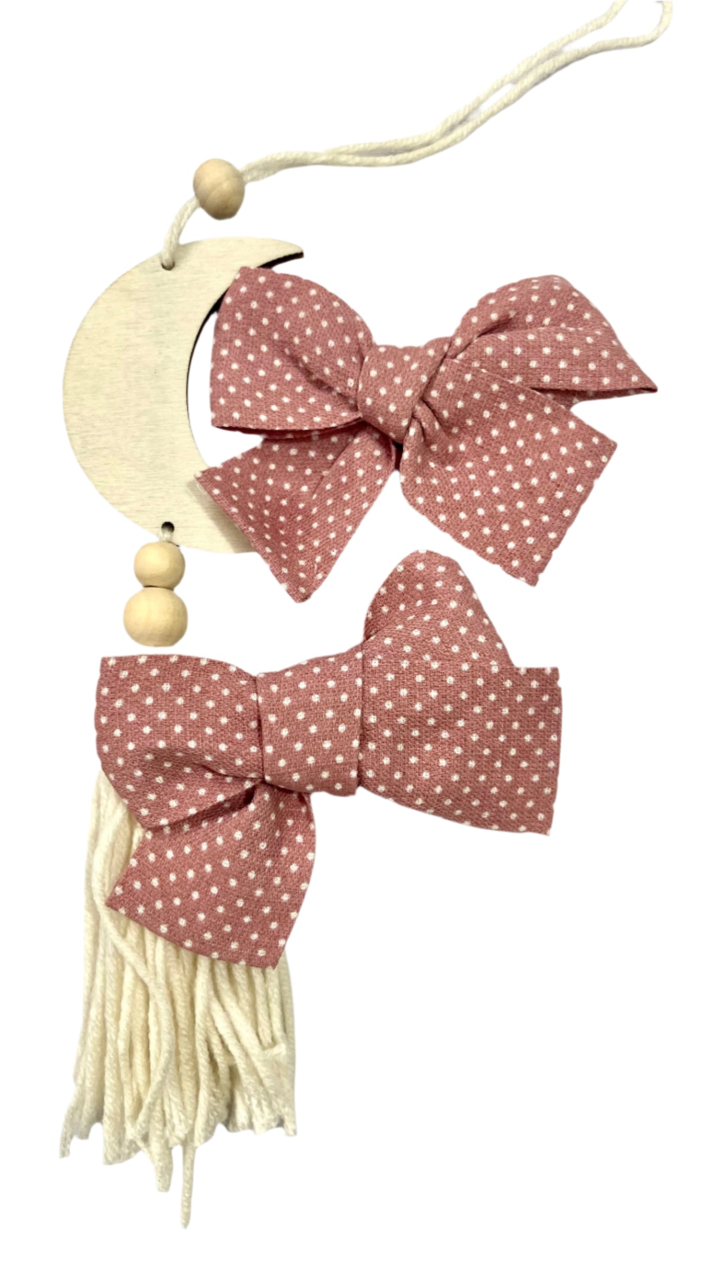 Pink Polka Hair Clips