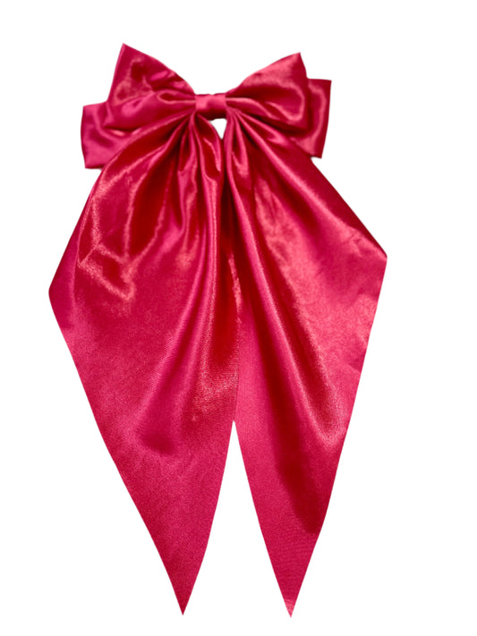 Red Satin Oversized Bow