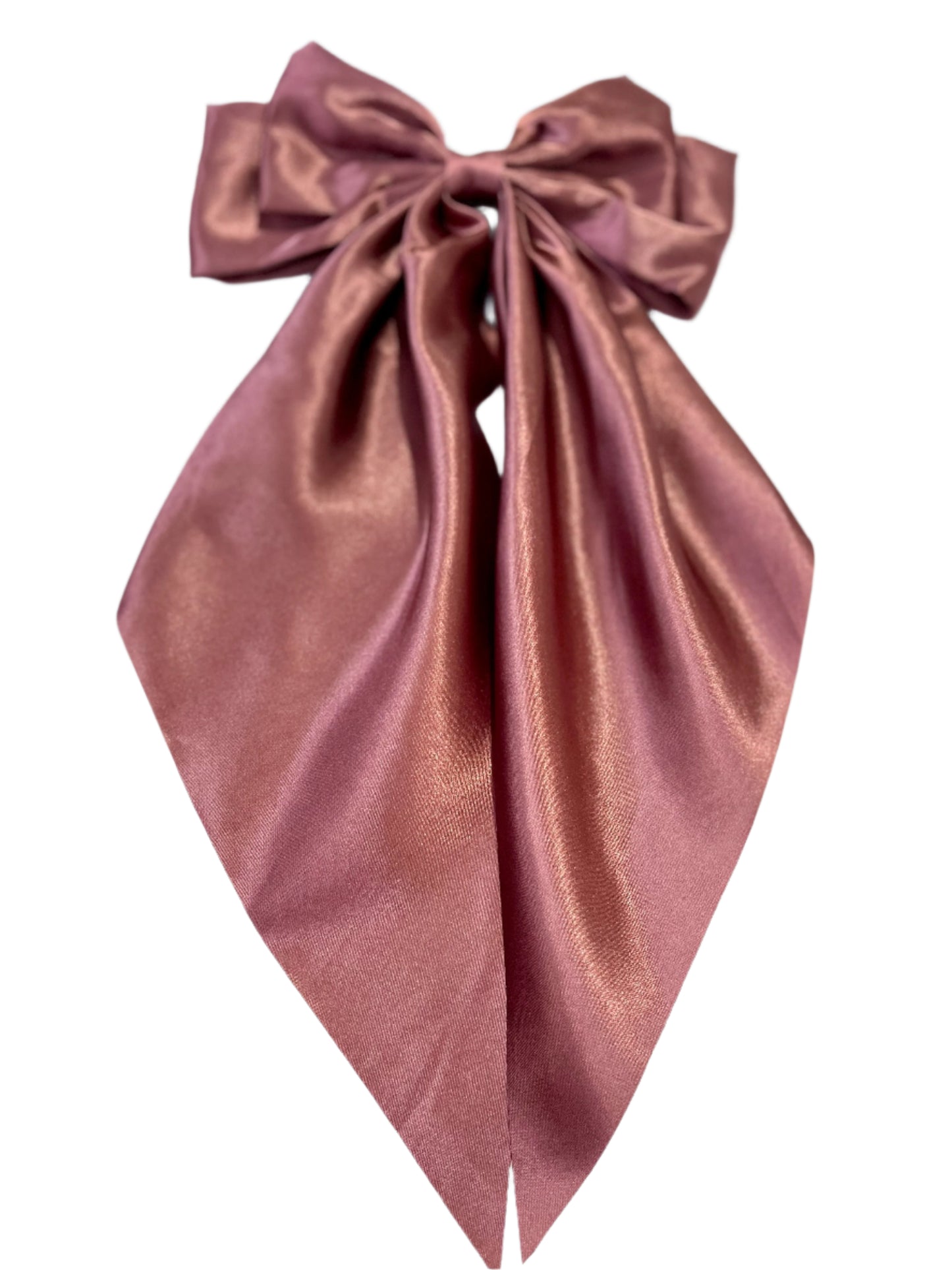Dark Old Rose Satin Oversized Bow