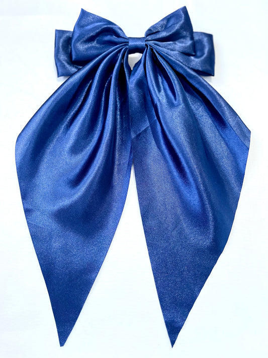 Royal Blue Satin Oversized Bow
