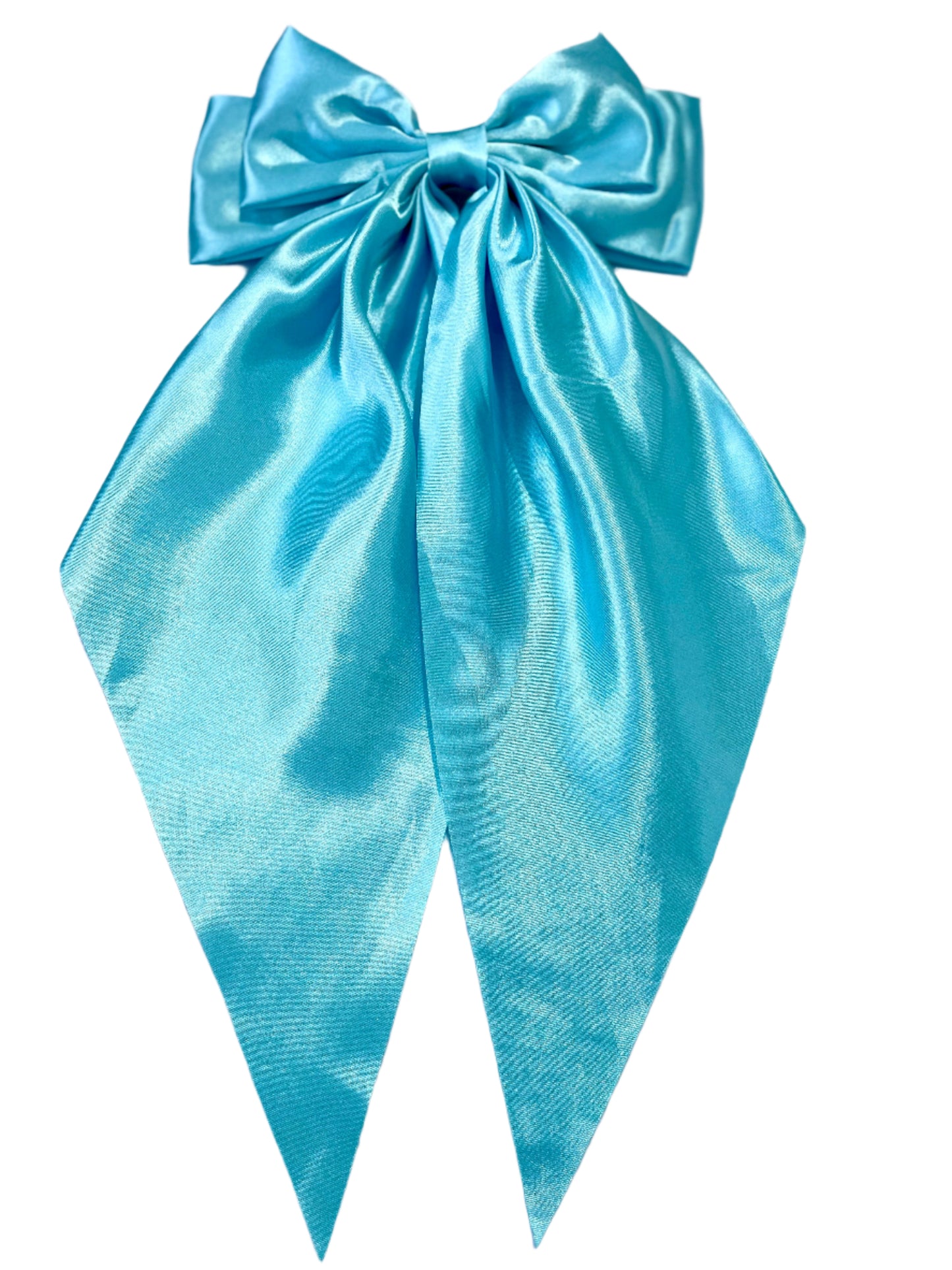 Light Blue Satin Oversized Bow