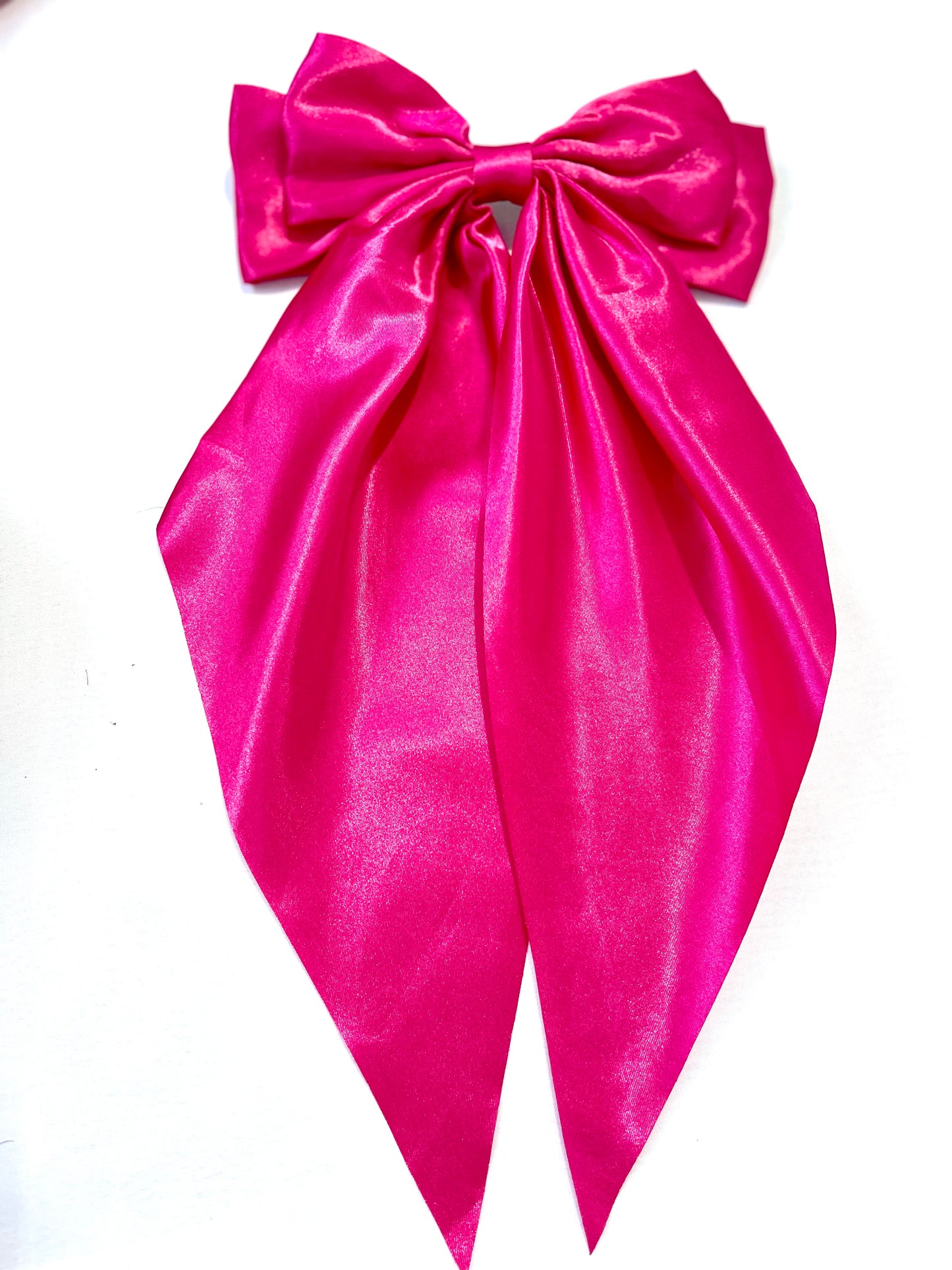 Fuchsia Satin Oversized Bow
