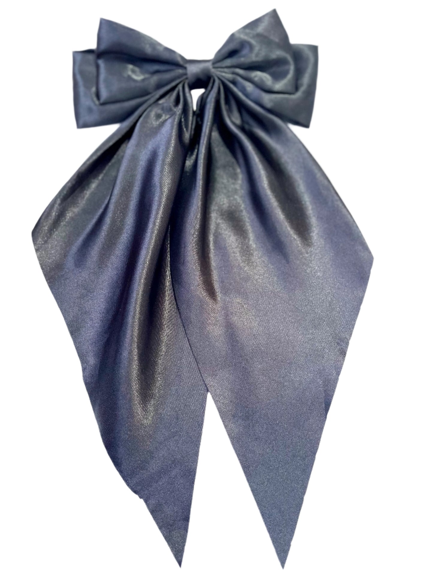Black Satin Oversized Bow
