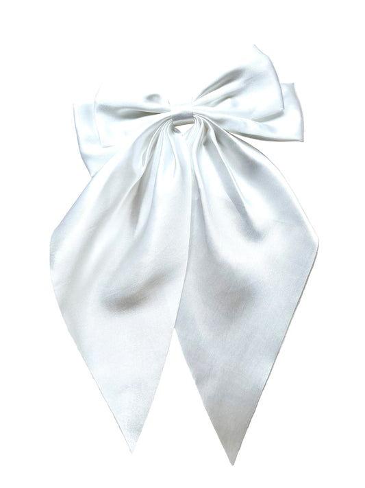 Regular Satin Bow White