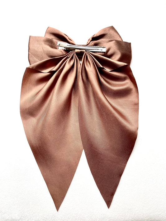 Regular Satin Bow Dark Brown