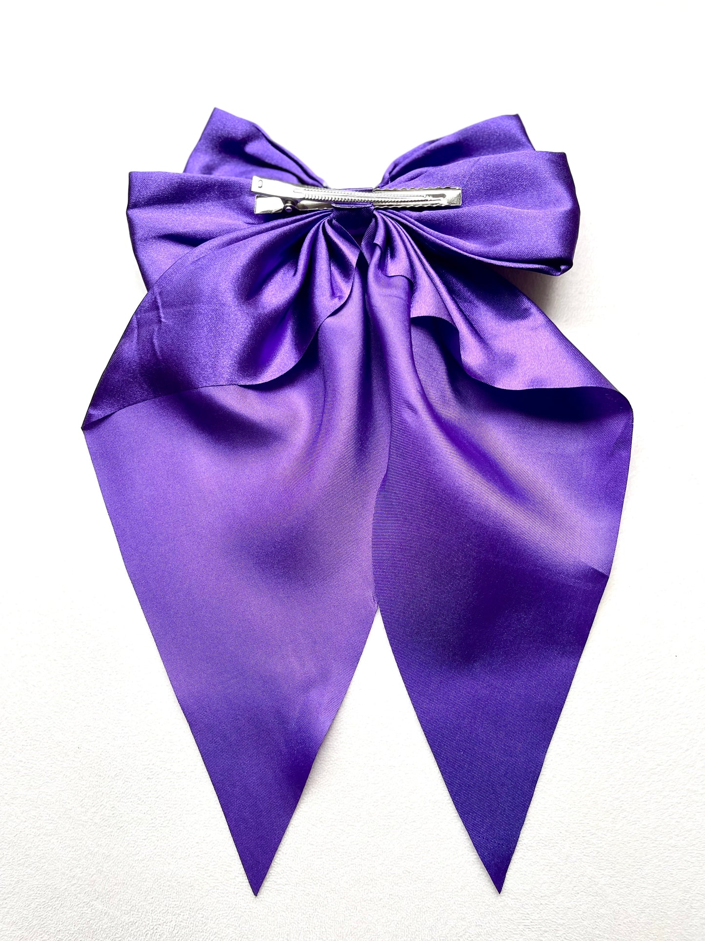 Regular Satin Bow Dark Purple