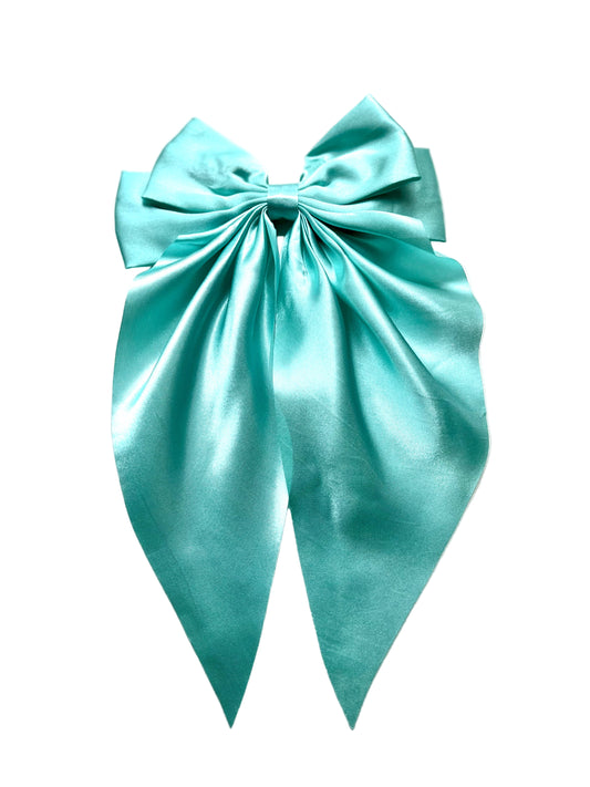 Regular Satin Bow Mint Green