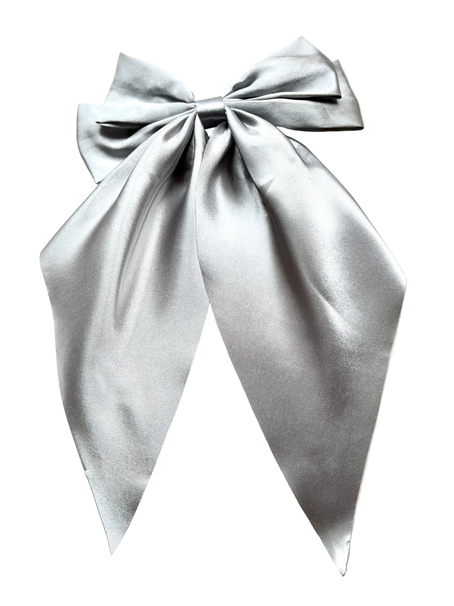 Regular Satin Bow Silver