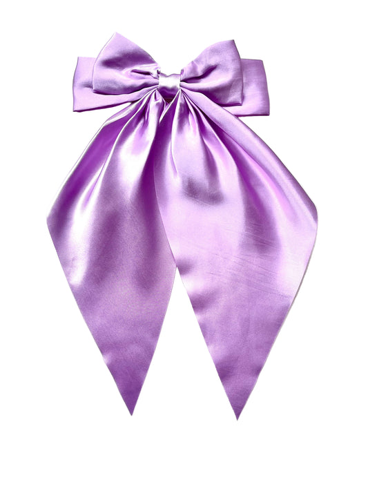 Purple Satin Oversized Bow