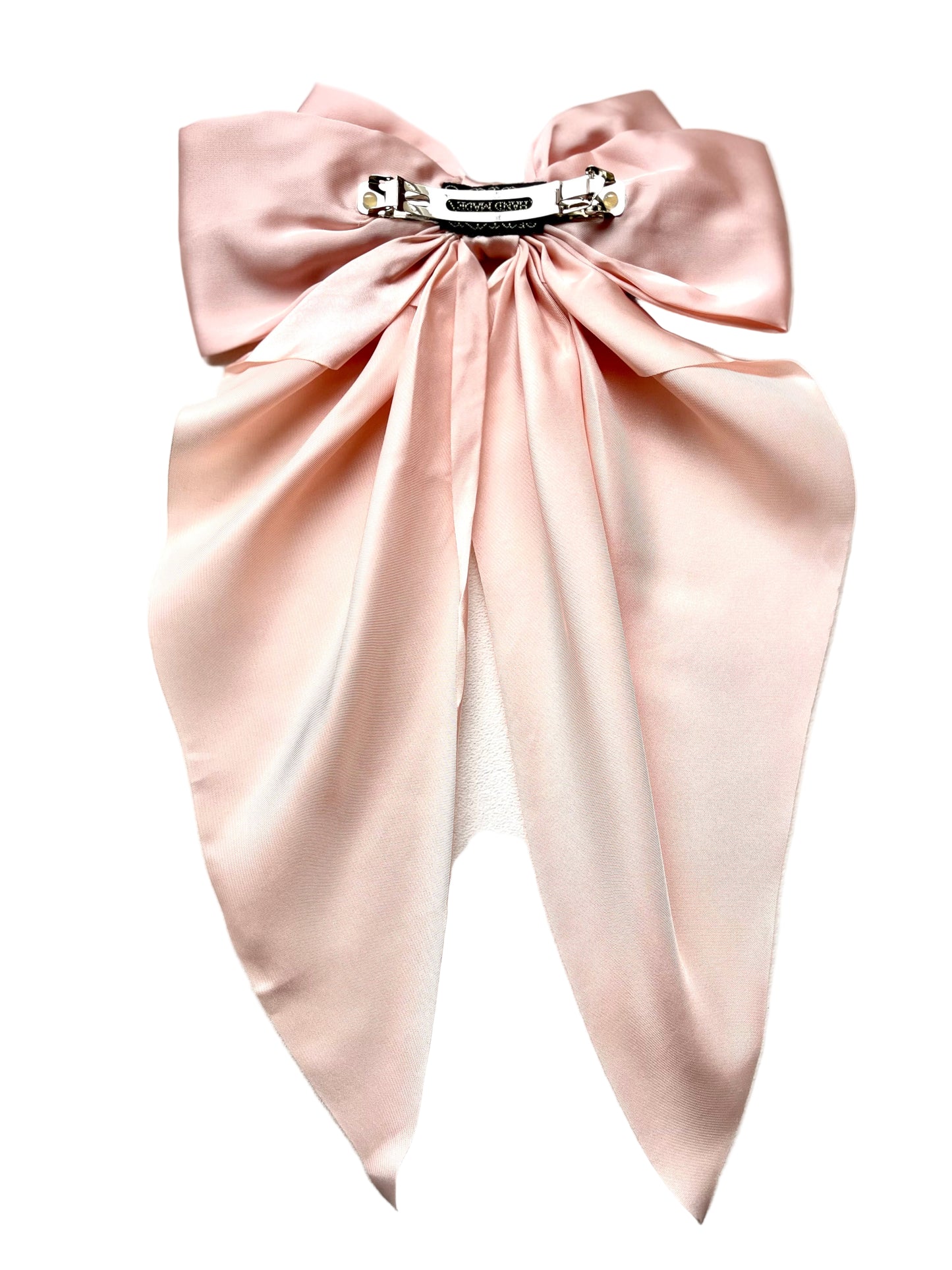 Peach Satin Oversized Bow