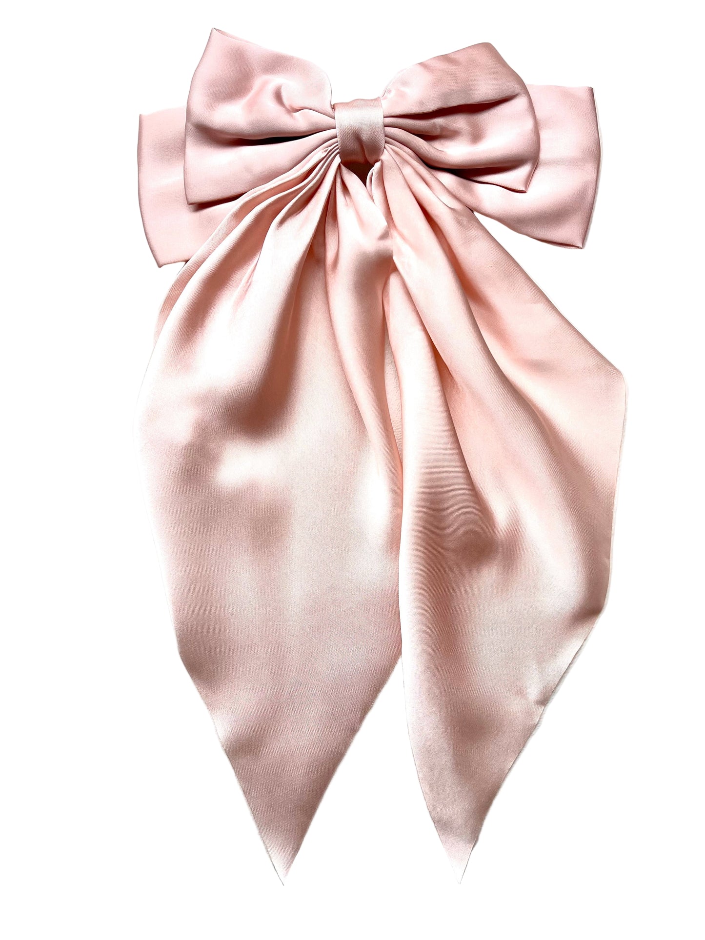 Peach Satin Oversized Bow